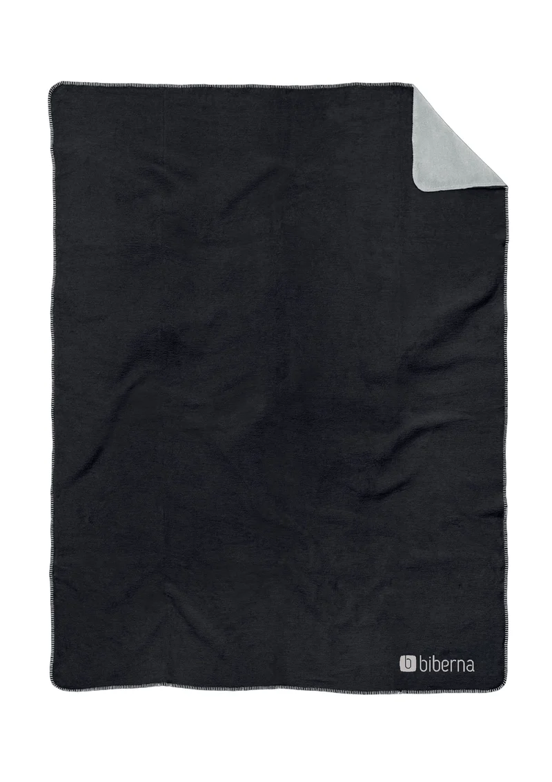 Doubleface Wohndecke 150 x 200 cm aus Polyester | Wendedecke mit Häkel-Einfassung | Waschbar bei 60 °C für Sofa und Bett