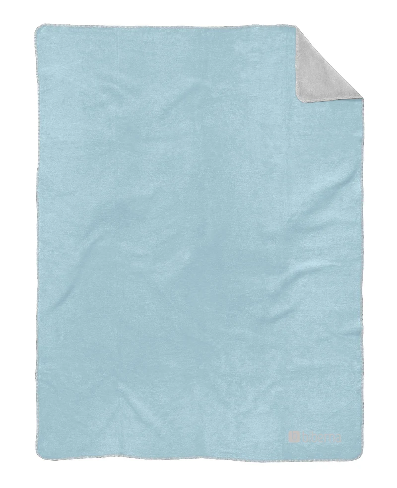 Doubleface Wohndecke 150 x 200 cm aus Polyester | Wendedecke mit Häkel-Einfassung | Waschbar bei 60 °C für Sofa und Bett
