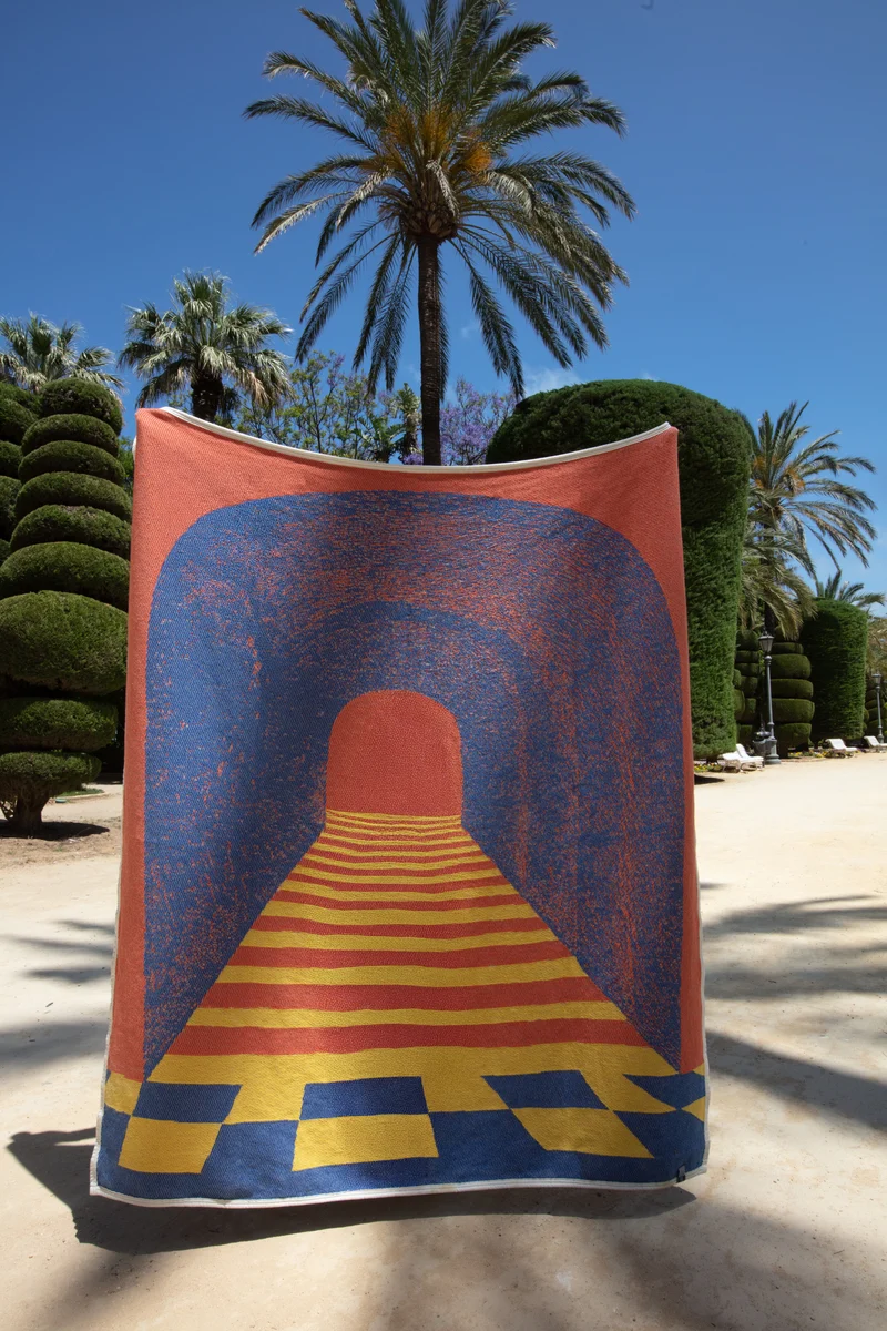 Cotton Blanket “Void” by Dario Cortese