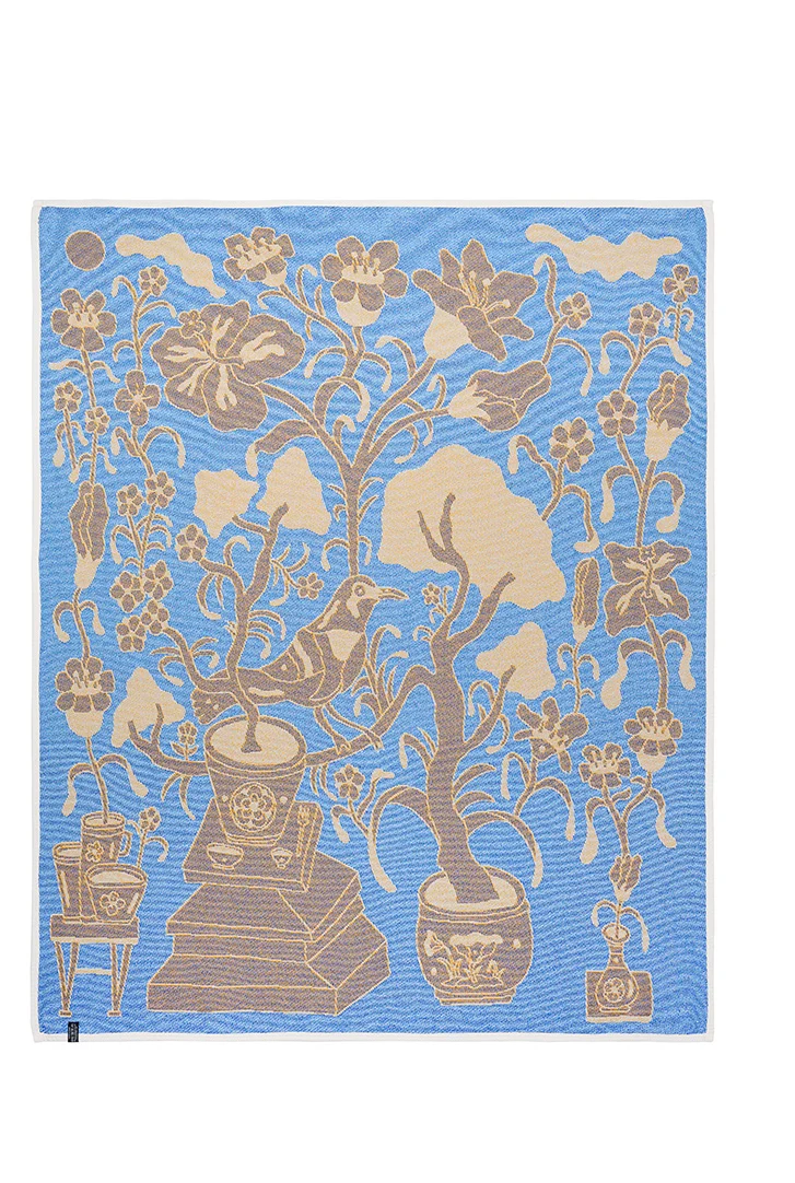 Cotton Blanket “Botanical” by Jacco Bunt
