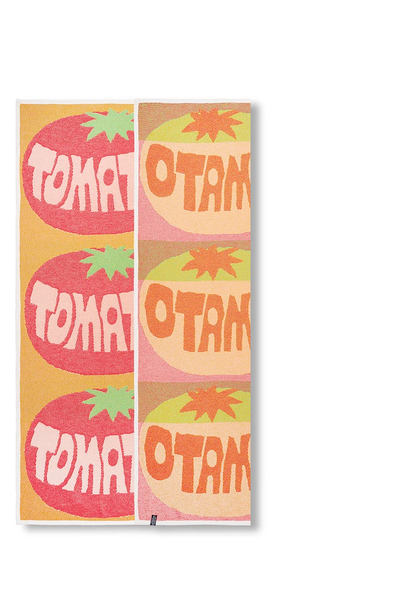 Cotton Blanket “Tomato” by Jody Barton
