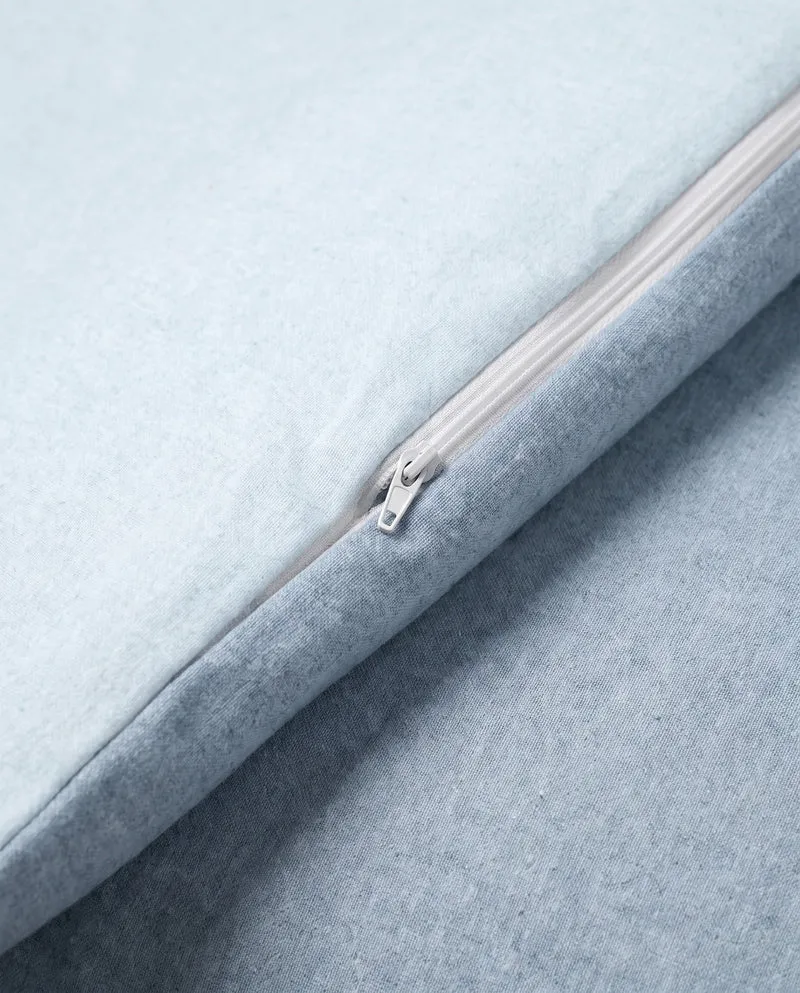 Melange Flanell Bettwäsche aus 100 % Baumwolle | Beidseitig angeraut, OEKO-TEX zertifiziert, mit Reißverschluss und 60 °C waschbar