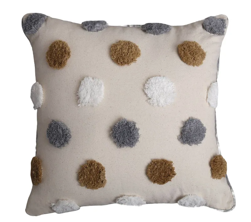 Streifen Kissen aus Plüsch | Flauschiges Dekokissen mit weicher Textur und abnehmbarem Bezug für Sofa, Bett und Wohnzimmer