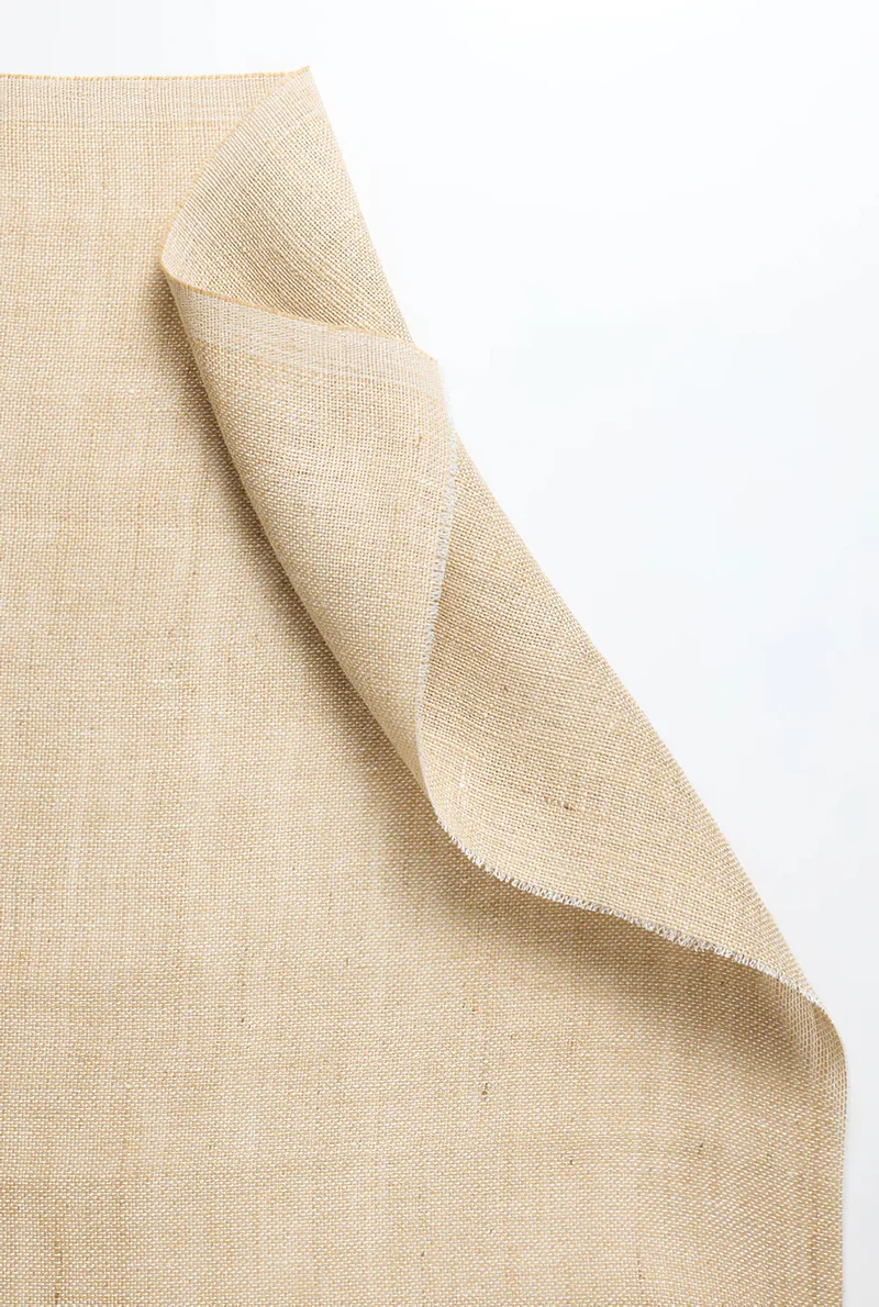 Jute and Hemp Curtains in Light Beige Color 230g m2