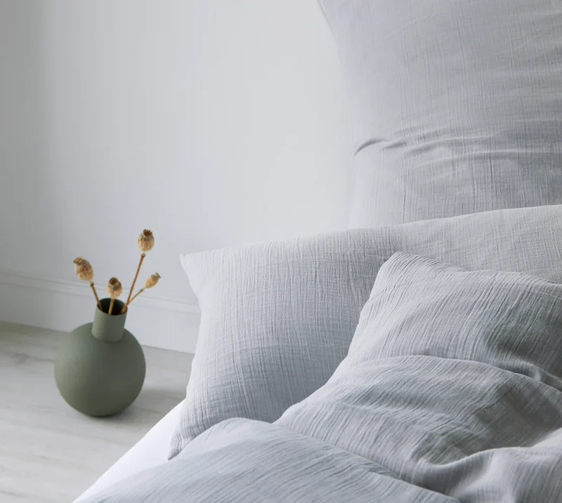Mousselin Bettwäsche "Smooth Stone Grey"