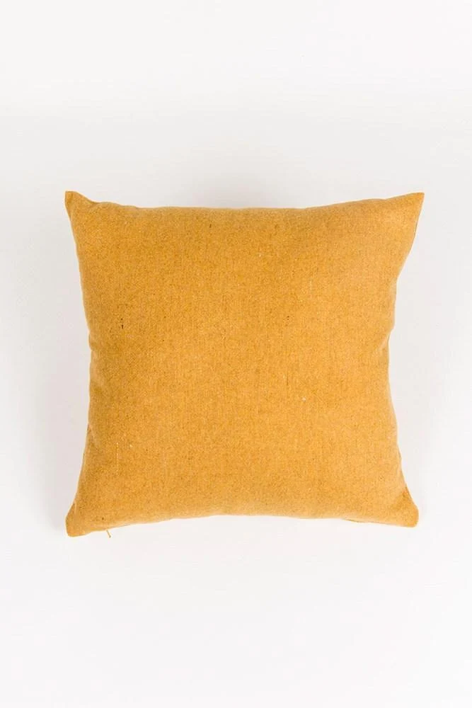 Recycled Wool Pillows & Floor Cushions "Clyde" - Yellow