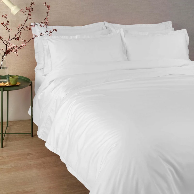 Perkal Bettwäsche 400 TC "Fresco White"