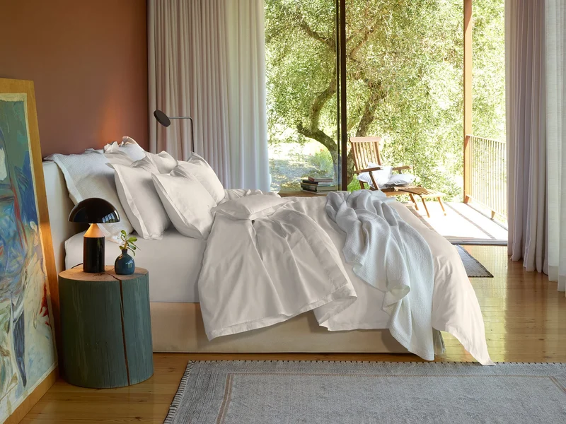 Perkal Bettwäsche 400 TC "Fresco White"