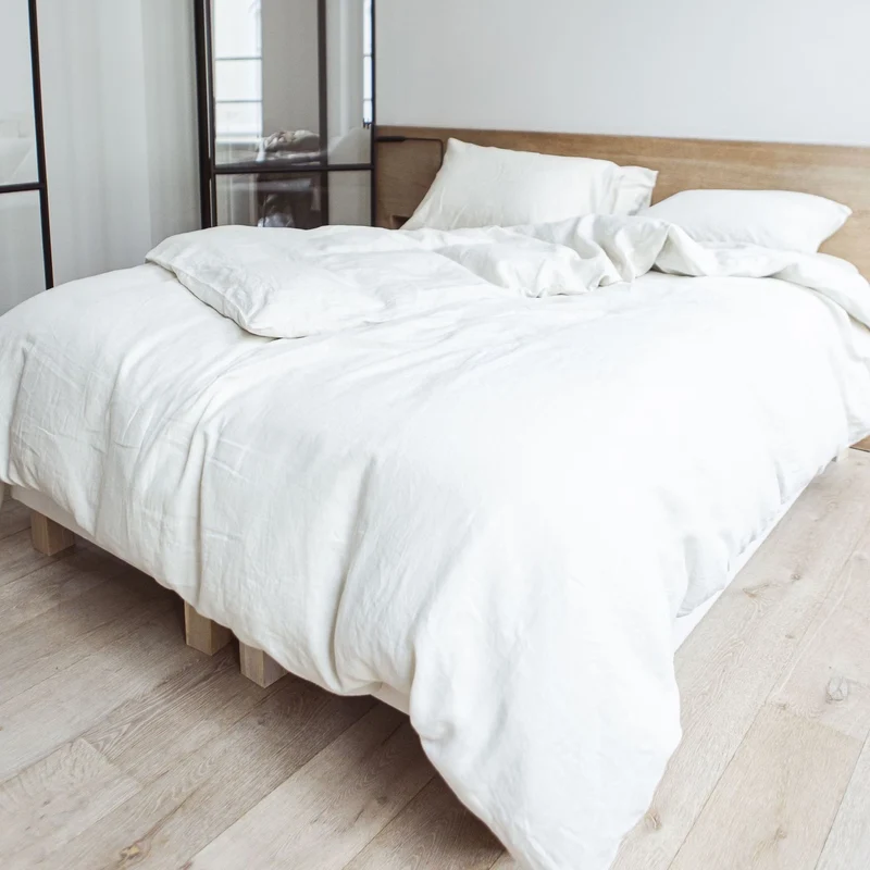 Leinenbettwäsche vorgewaschen "Madison Light Grey"