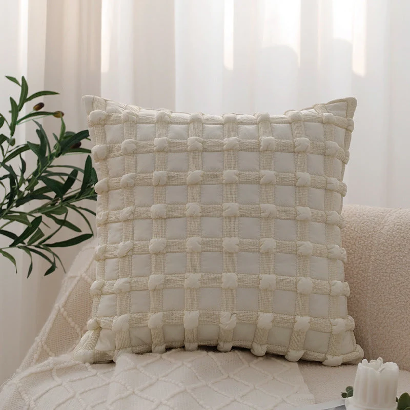Teddyfell Kuschelkissen mit weicher Füllung | Flauschiges Wohnkissen mit strukturierter Oberfläche für Sofa, Sessel und Schlafzimmer