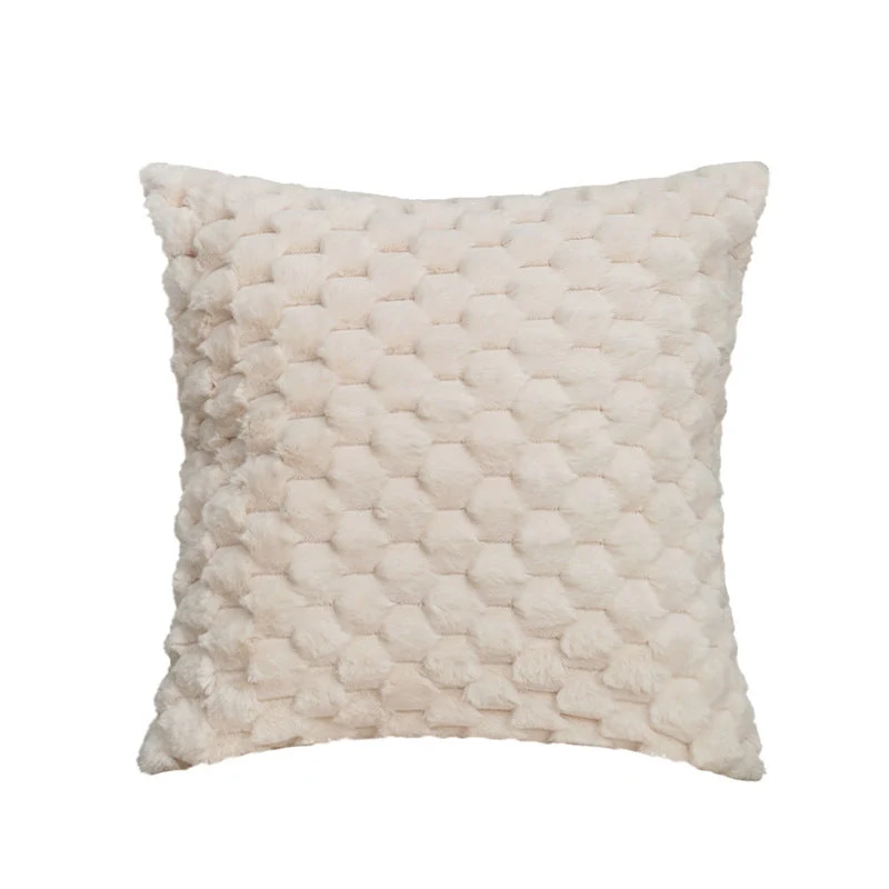 Teddyfell Kuschelkissen mit weicher Füllung | Flauschiges Wohnkissen mit strukturierter Oberfläche für Sofa, Sessel und Schlafzimmer