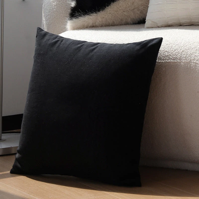 Zebra Kissenbezug aus Kunstfell | Flauschiger quadratischer Dekokissenbezug mit Streifen und Reißverschluss für Sofa und Bett