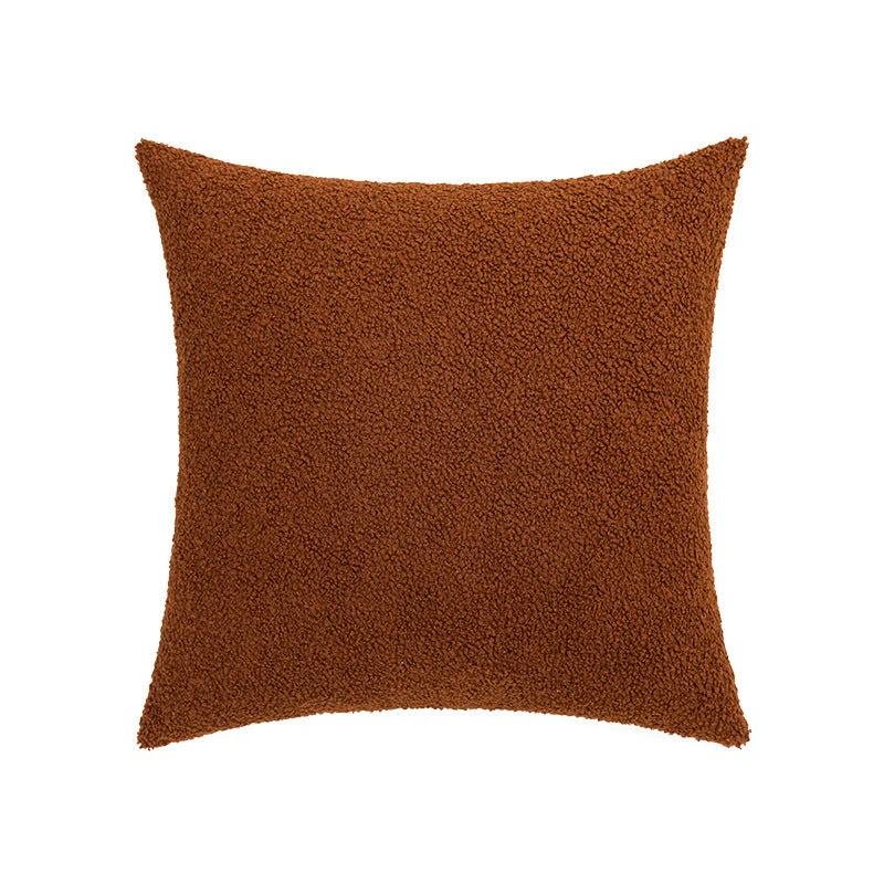 Kuschelkissen mit Teddyfleece-Bezug | Weiches Dekokissen mit Polyesterfüllung und Reißverschluss für Sofa, Sessel und Bett