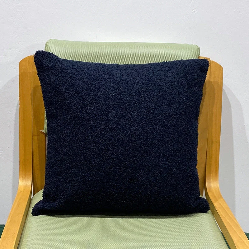 Kuschelkissen mit Teddyfleece-Bezug | Weiches Dekokissen mit Polyesterfüllung und Reißverschluss für Sofa, Sessel und Bett