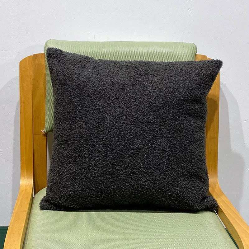 Kuschelkissen mit Teddyfleece-Bezug | Weiches Dekokissen mit Polyesterfüllung und Reißverschluss für Sofa, Sessel und Bett