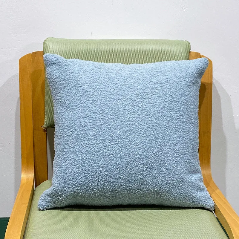 Kuschelkissen mit Teddyfleece-Bezug | Weiches Dekokissen mit Polyesterfüllung und Reißverschluss für Sofa, Sessel und Bett