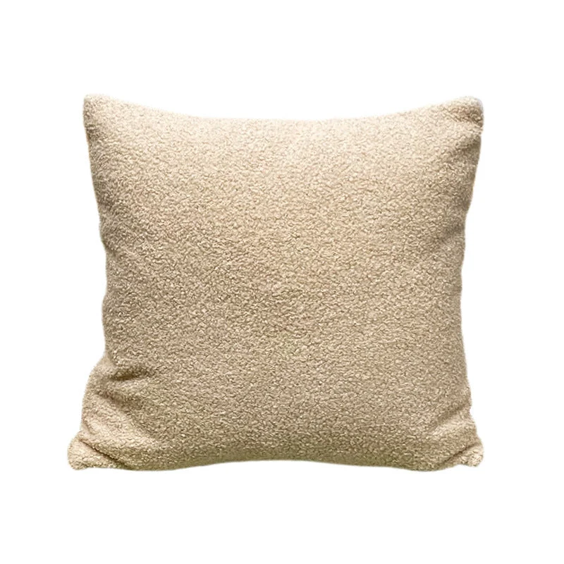 Kuschelkissen mit Teddyfleece-Bezug | Weiches Dekokissen mit Polyesterfüllung und Reißverschluss für Sofa, Sessel und Bett