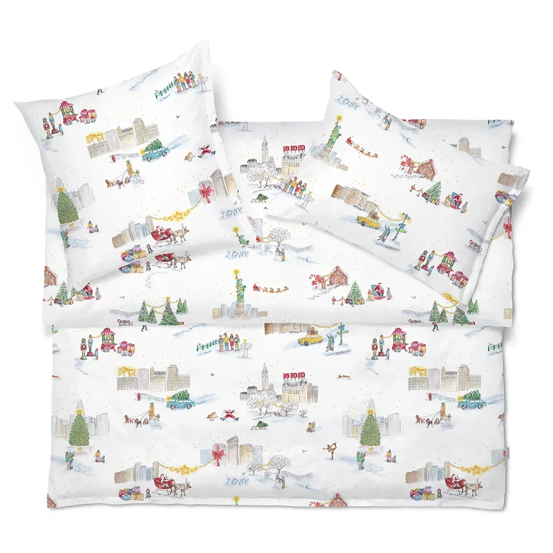 Satin Bettwäsche "Santa in NY"