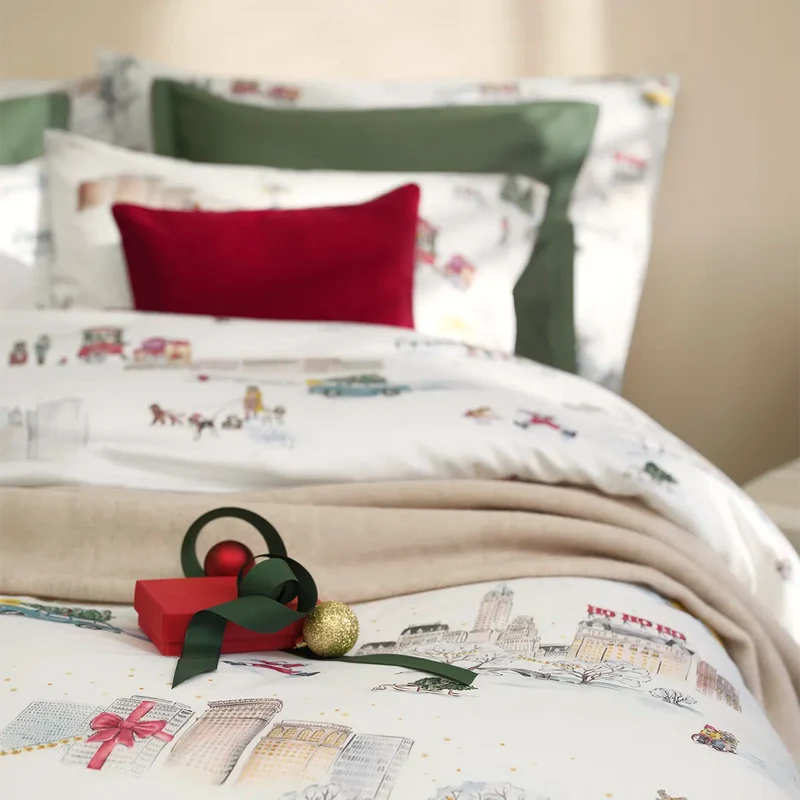 Satin Bettwäsche "Santa in NY"