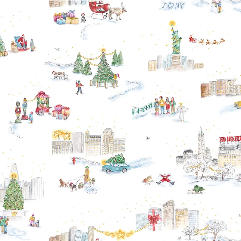 Satin Bettwäsche "Santa in NY"