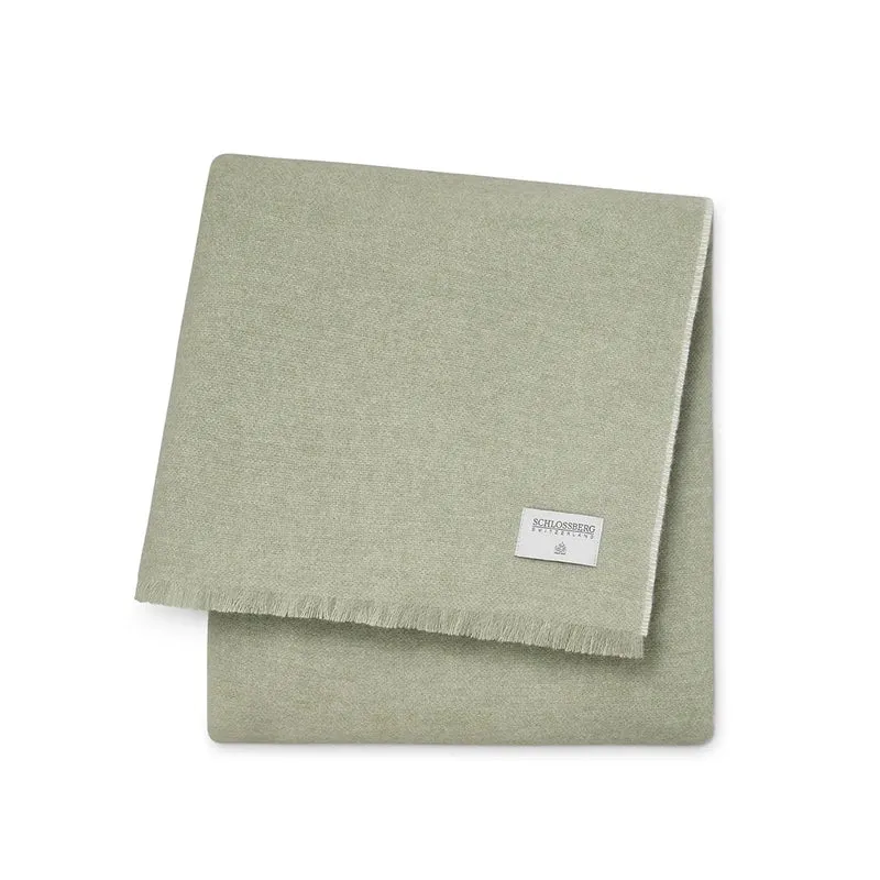 Plaid mit Kaschmir, DINA Green