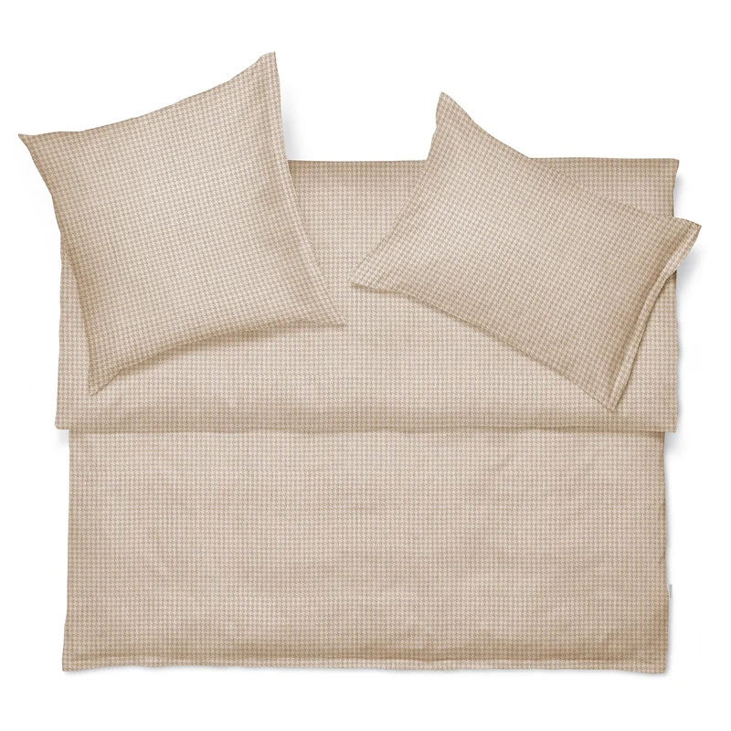 Feine Baumwoll Flanell Bettwäsche "THEO BEIGE"