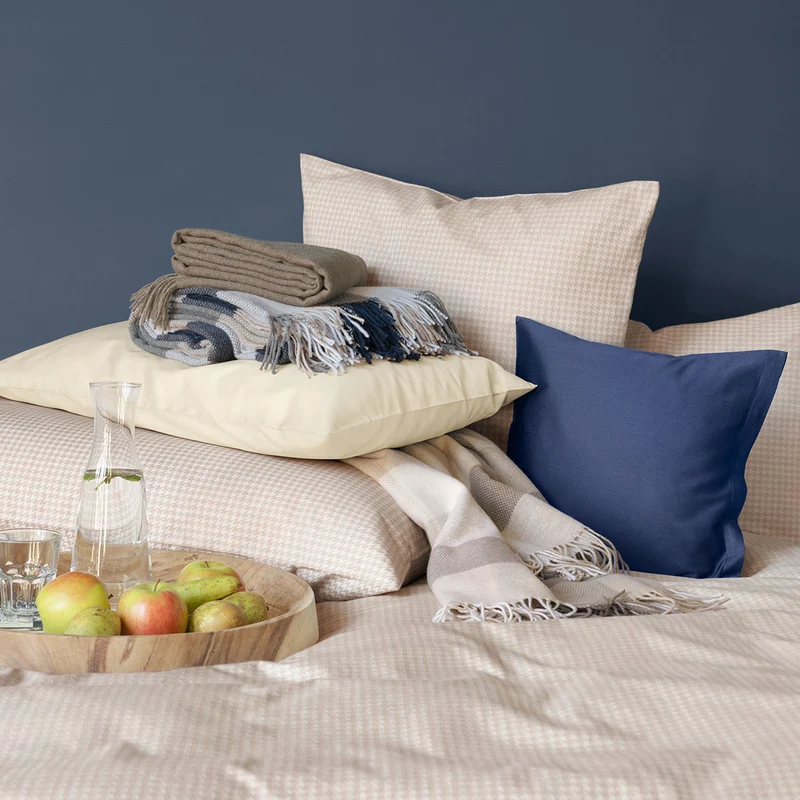 Feine Baumwoll Flanell Bettwäsche "THEO BEIGE"