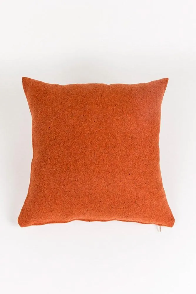 Recycled Wool Pillows & Floor Cushions "Clyde" - Orange