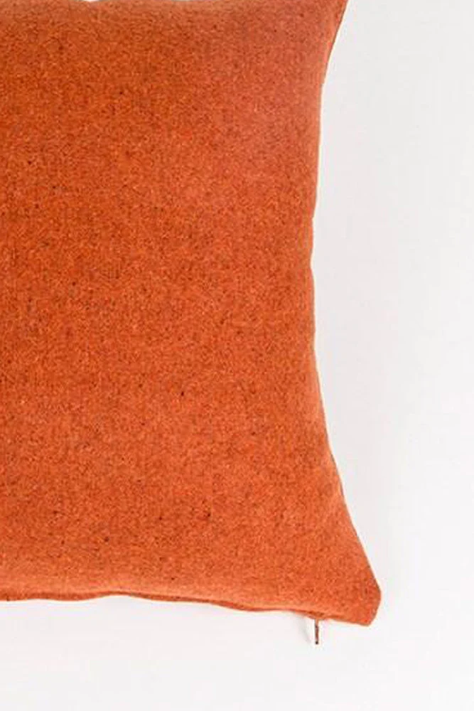 Recycled Wool Pillows & Floor Cushions "Clyde" - Orange