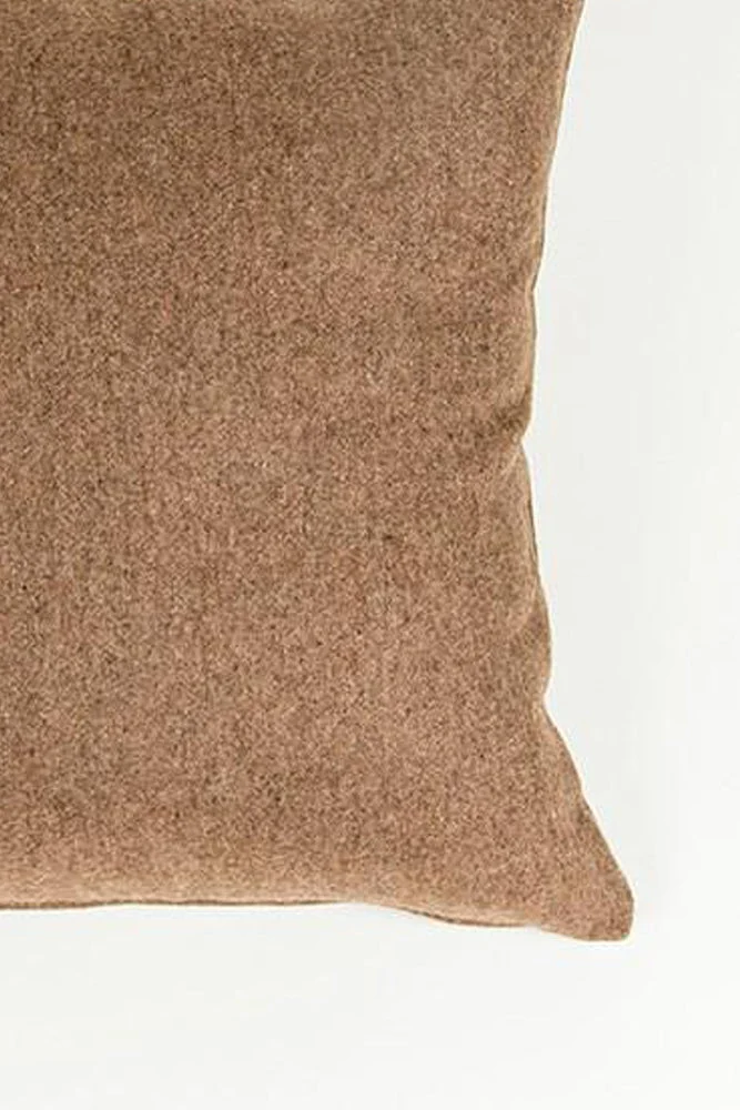 Recycled Wool Pillows & Floor Cushions "Clyde" - Light brown
