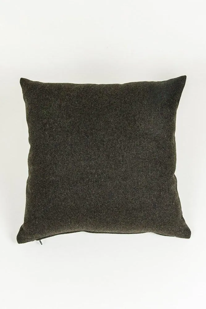 Recycled Wool Pillows & Floor Cushions "Clyde" - Dark Green