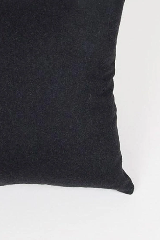 Recycled Wool Pillows & Floor Cushions "Clyde" - Black