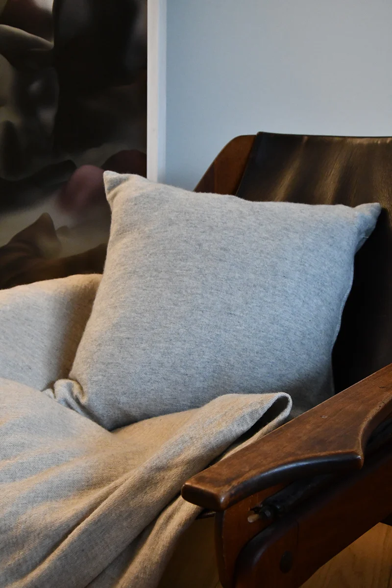 Eco Cashmere Cushion in Grey