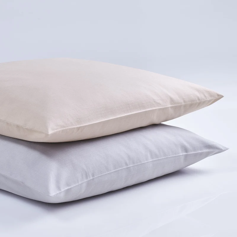 Bettwäsche aus Baumwoll Fein Flanell "Grau"