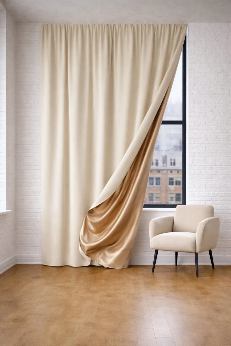 Blackout Curtains “Nightfall” in Beige Color