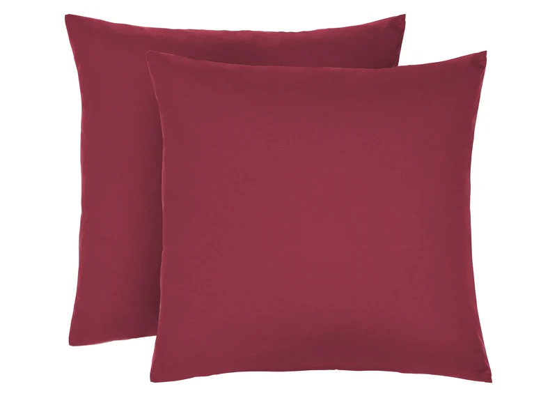 Jersey Kissenbezug 2er Set aus 100 % Baumwolle | Elastisch und weich | 80×80 oder 40×40 cm | Waschbar bei 60 °C