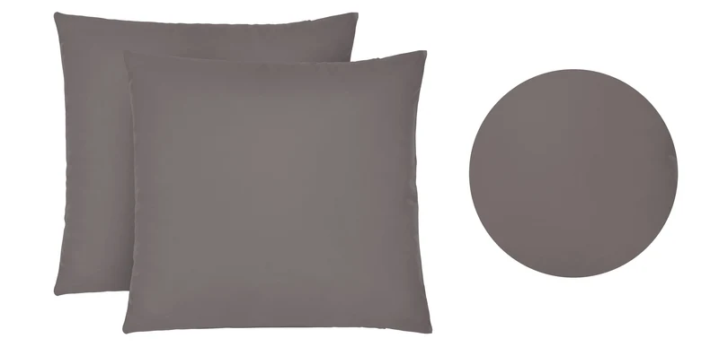 Jersey Kissenbezug 2er Set aus 100 % Baumwolle | Elastisch und weich | 80×80 oder 40×40 cm | Waschbar bei 60 °C