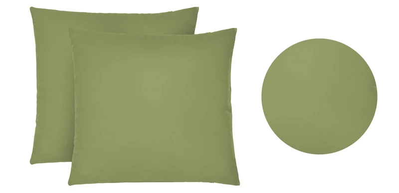 Jersey Kissenbezug 2er Set aus 100 % Baumwolle | Elastisch und weich | 80×80 oder 40×40 cm | Waschbar bei 60 °C