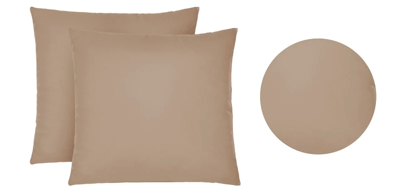 Jersey Kissenbezug 2er Set aus 100 % Baumwolle | Elastisch und weich | 80×80 oder 40×40 cm | Waschbar bei 60 °C