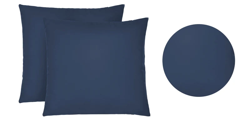Jersey Kissenbezug 2er Set aus 100 % Baumwolle | Elastisch und weich | 80×80 oder 40×40 cm | Waschbar bei 60 °C