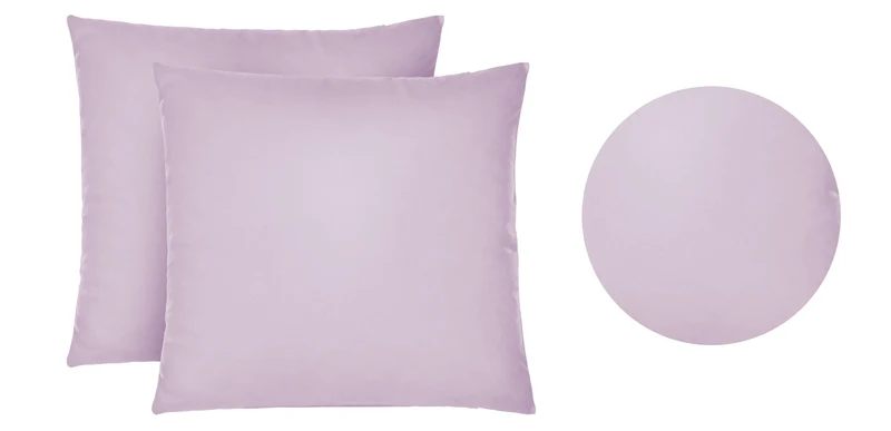 Jersey Kissenbezug 2er Set aus 100 % Baumwolle | Elastisch und weich | 80×80 oder 40×40 cm | Waschbar bei 60 °C