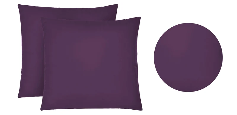 Jersey Kissenbezug 2er Set aus 100 % Baumwolle | Elastisch und weich | 80×80 oder 40×40 cm | Waschbar bei 60 °C