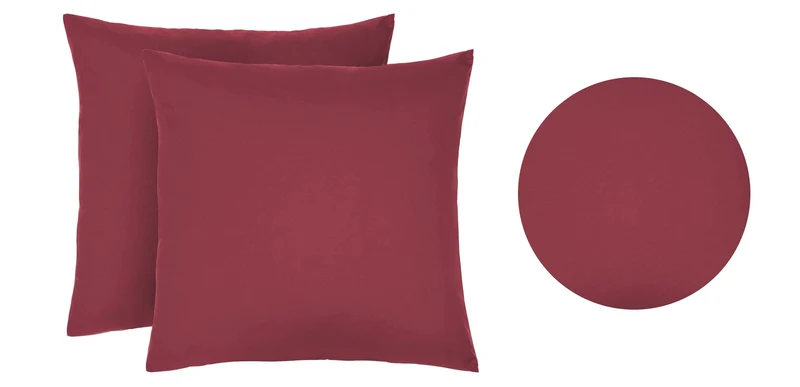 Jersey Kissenbezug 2er Set aus 100 % Baumwolle | Elastisch und weich | 80×80 oder 40×40 cm | Waschbar bei 60 °C