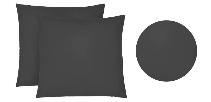 Jersey Kissenbezug 2er Set aus 100 % Baumwolle | Elastisch und weich | 80×80 oder 40×40 cm | Waschbar bei 60 °C