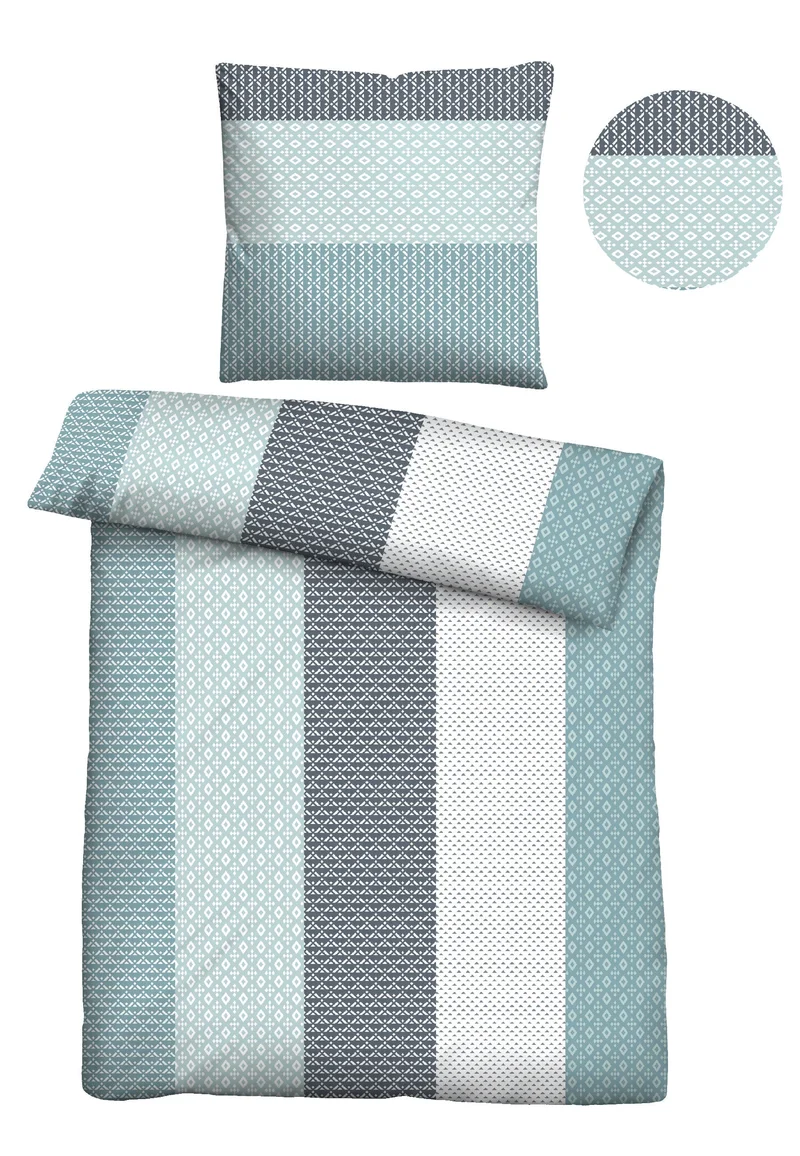 Nicki Bettwäsche Taubenblau | Samtig weiche Oberfläche und wärmendes Gefühl | 135×200 oder 155×220 cm mit Kissenbezug