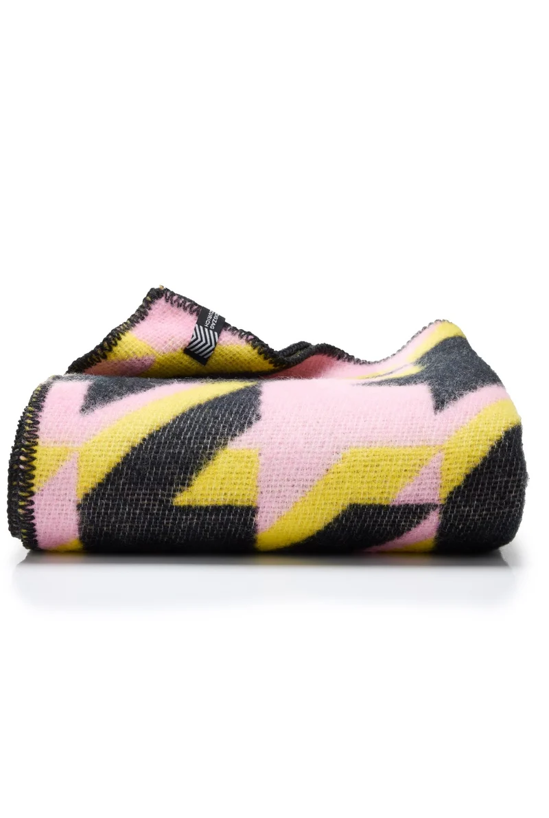 Wool Blanket “Houndstooth 2” by Céline Cornu