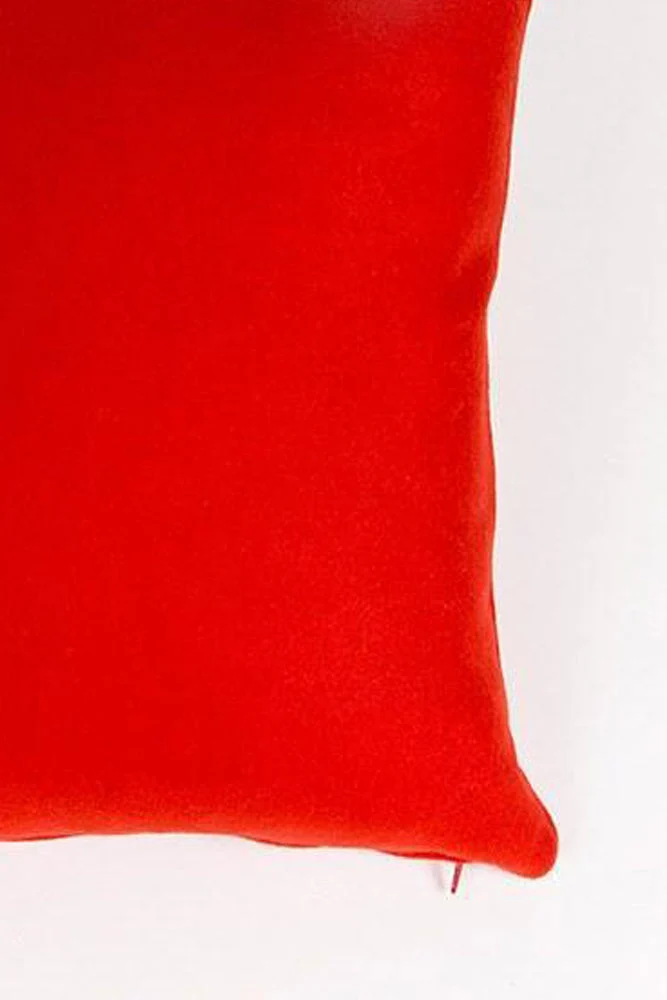 Recycled Wool Pillows & Floor Cushions "Bonnie" - Red