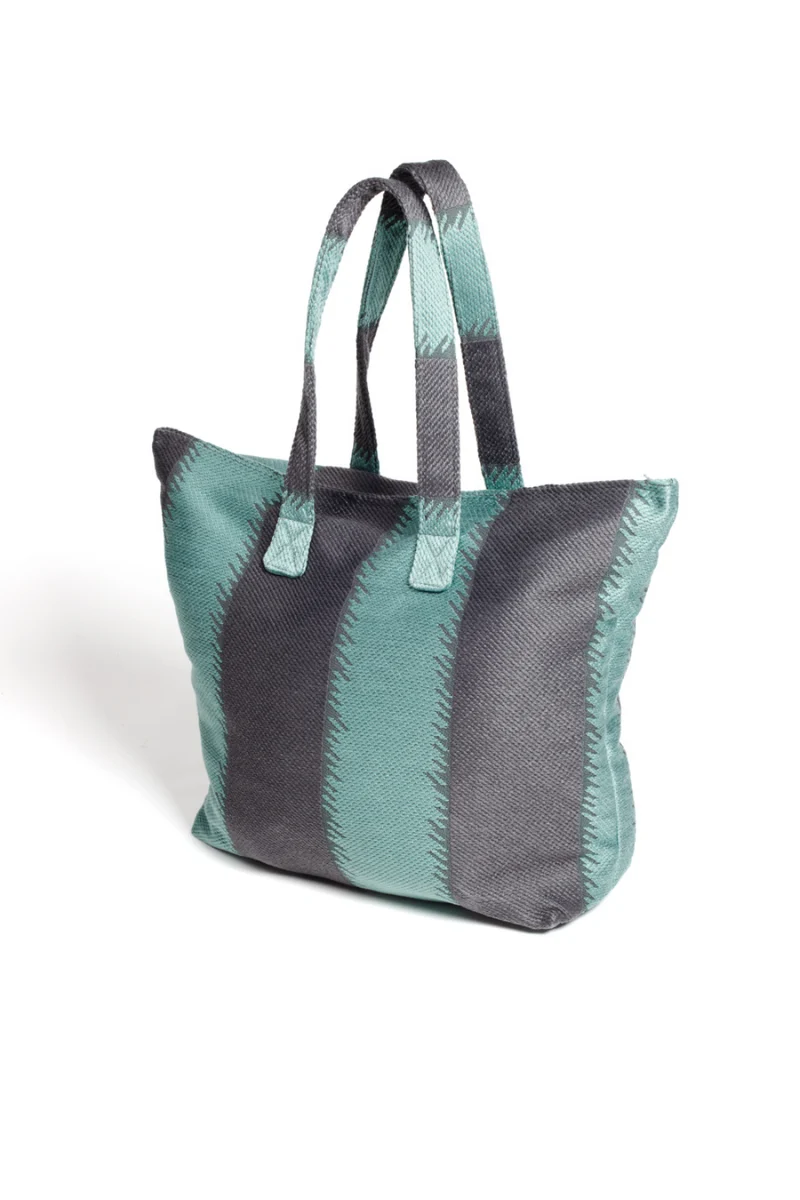 Beach Bag One Love in Charcoal & Petrol