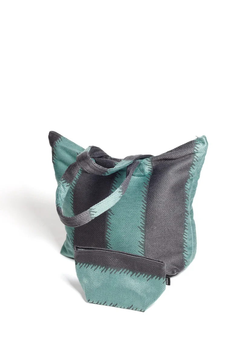 Beach Bag One Love in Charcoal & Petrol