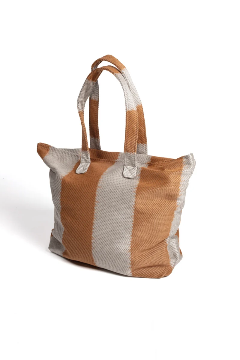 Beach Bag One Love in Taupe & Bronze